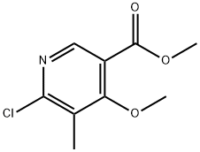 3-Pyridinecarboxylic acid, 6-chloro-4-methoxy-5-methyl-, methyl ester Structure