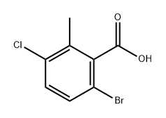 Benzoic acid, 6-bromo-3-chloro-2-methyl- Structure