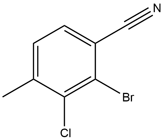 2-Bromo-3-chloro-4-methylbenzonitrile Structure