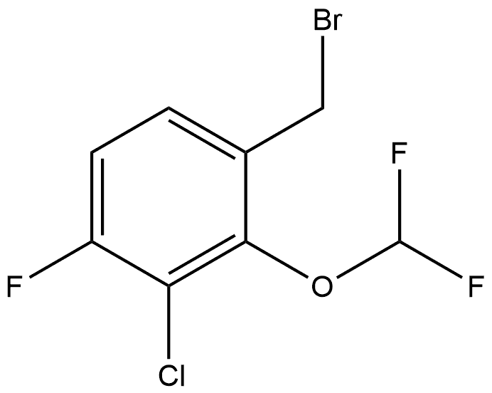 1-(Bromomethyl)-3-chloro-2-(difluoromethoxy)-4-fluorobenzene Structure