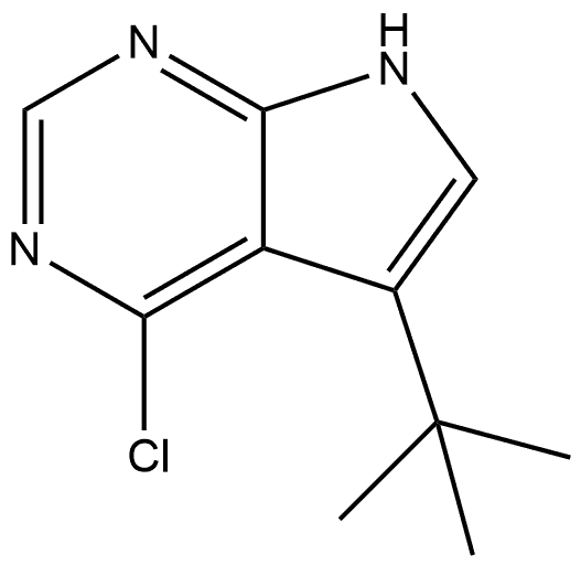 4-Chloro-5-(1,1-dimethylethyl)-7H-pyrrolo[2,3-d]pyrimidine Structure