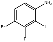 Benzenamine, 4-bromo-3-fluoro-2-iodo- Structure