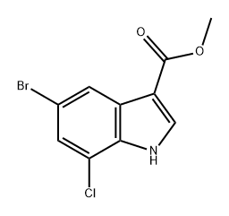 1H-Indole-3-carboxylic acid, 5-bromo-7-chloro-, methyl ester Structure