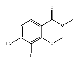 Benzoic acid, 3-fluoro-4-hydroxy-2-methoxy-, methyl ester 구조식 이미지