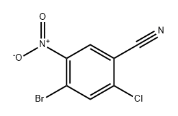 Benzonitrile, 4-bromo-2-chloro-5-nitro- Structure