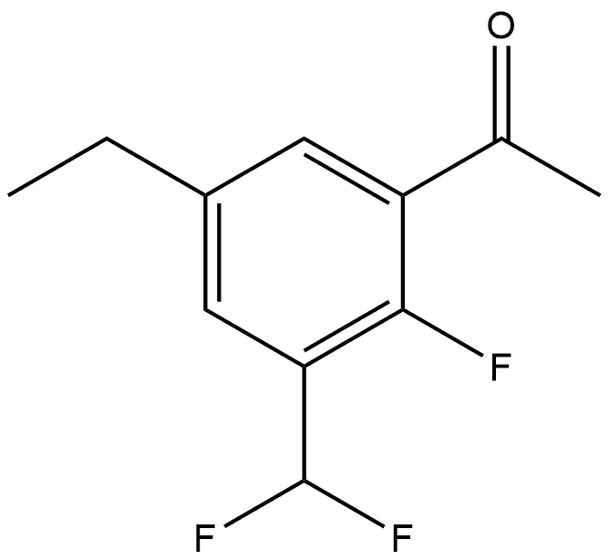 1-[3-(Difluoromethyl)-5-ethyl-2-fluorophenyl]ethanone Structure