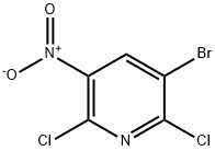 3-bromo-2,6-dichloro-5-nitropyridine 구조식 이미지