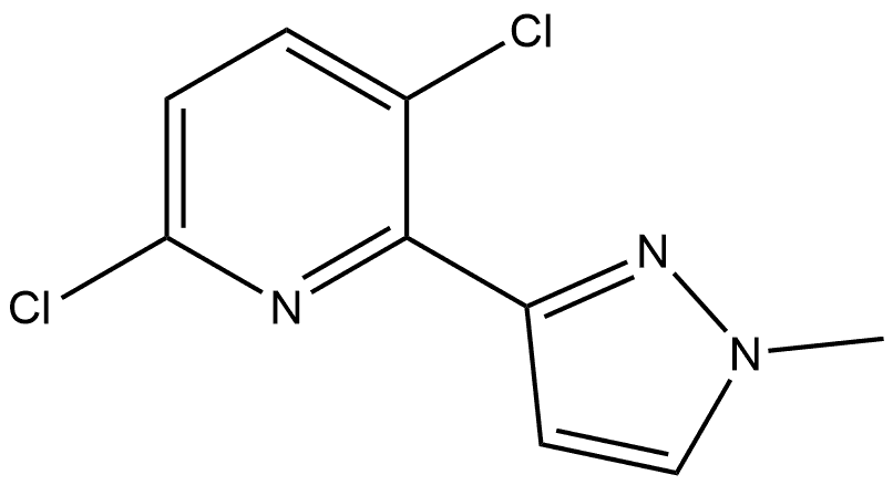 3,6-Dichloro-2-(1-methyl-1H-pyrazol-3-yl)pyridine Structure