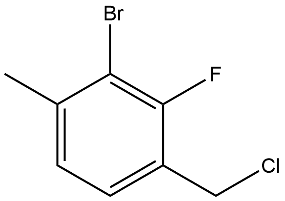 2-Bromo-4-(chloromethyl)-3-fluoro-1-methylbenzene Structure