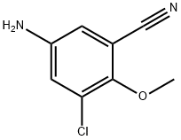 5-Amino-3-chloro-2-methoxybenzonitrile 구조식 이미지