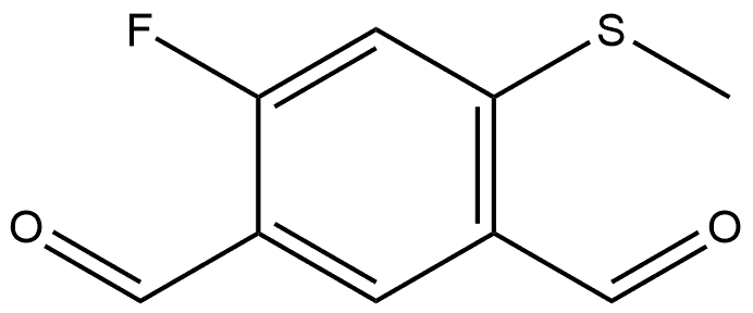 4-fluoro-6-(methylthio)isophthalaldehyde Structure