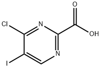 2-Pyrimidinecarboxylic acid, 4-chloro-5-iodo- 구조식 이미지