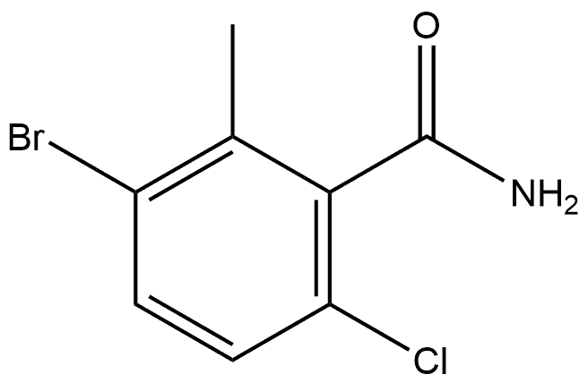 3-Bromo-6-chloro-2-methylbenzamide Structure