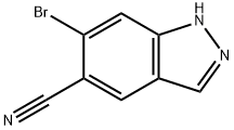 1H-Indazole-5-carbonitrile, 6-bromo- 구조식 이미지