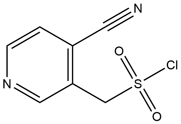 4-Cyano-3-pyridinemethanesulfonyl chloride (ACI) Structure