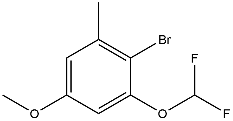 2-Bromo-1-(difluoromethoxy)-5-methoxy-3-methylbenzene Structure