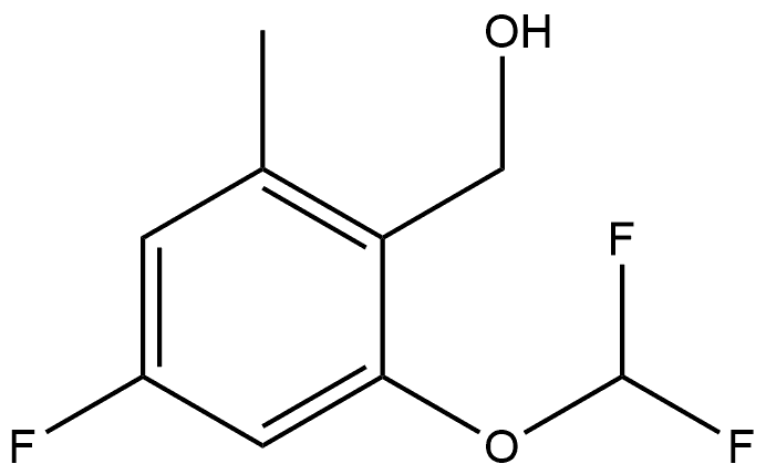 2-(Difluoromethoxy)-4-fluoro-6-methylbenzenemethanol Structure