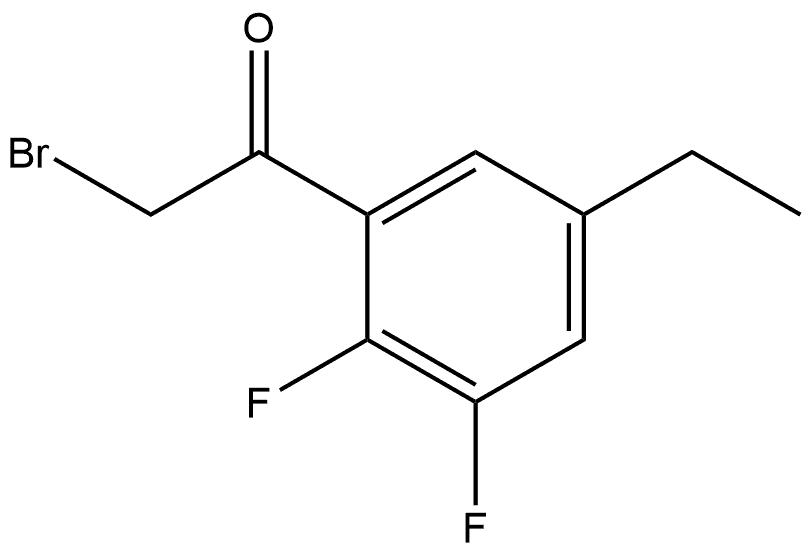 2-Bromo-1-(5-ethyl-2,3-difluorophenyl)ethanone Structure