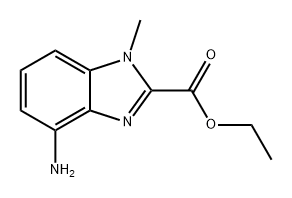 1H-Benzimidazole-2-carboxylic acid, 4-amino-1-methyl-, ethyl ester 구조식 이미지