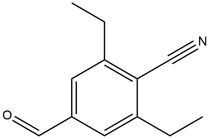2,6-Diethyl-4-formylbenzonitrile 구조식 이미지