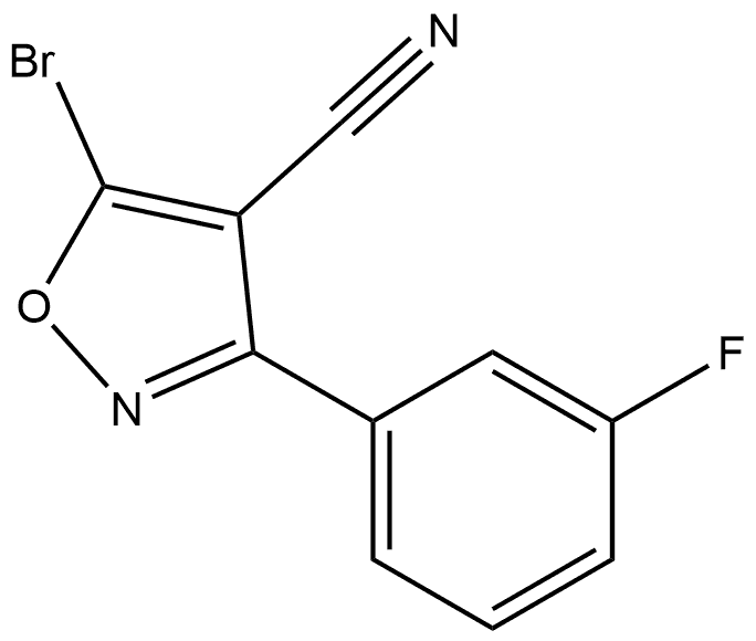 5-Bromo-3-(3-fluorophenyl)-4-isoxazolecarbonitrile Structure