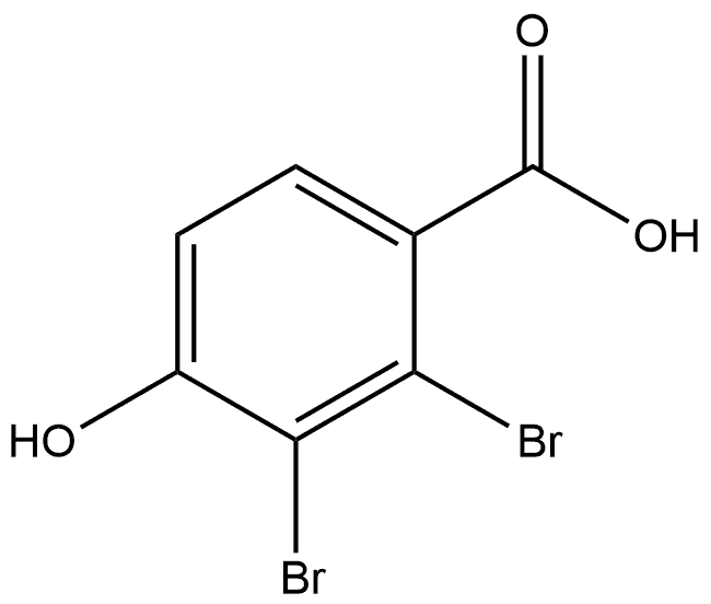 2,3-Dibromo-4-hydroxybenzoic acid Structure