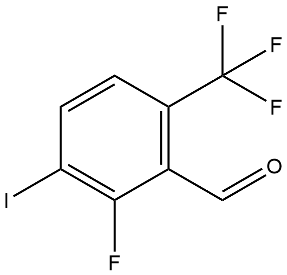 2-fluoro-3-iodo-6-(trifluoromethyl)benzaldehyde Structure