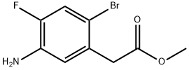 Benzeneacetic acid, 5-amino-2-bromo-4-fluoro-, methyl ester Structure