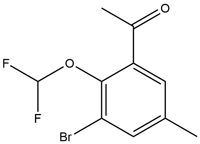 1-[3-Bromo-2-(difluoromethoxy)-5-methylphenyl]ethanone Structure