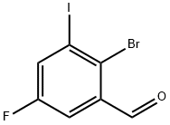 2-Bromo-5-fluoro-3-iodobenzaldehyde 구조식 이미지