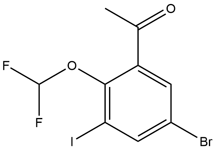 1-[5-Bromo-2-(difluoromethoxy)-3-iodophenyl]ethanone Structure