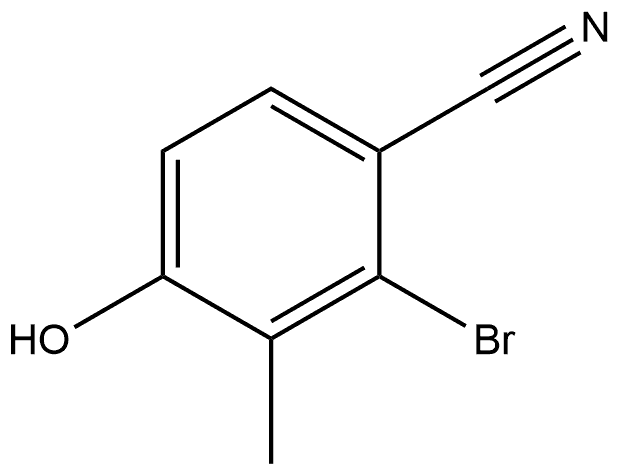 2-Bromo-4-hydroxy-3-methylbenzonitrile Structure