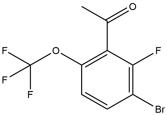 1-[3-Bromo-2-fluoro-6-(trifluoromethoxy)phenyl]ethanone Structure