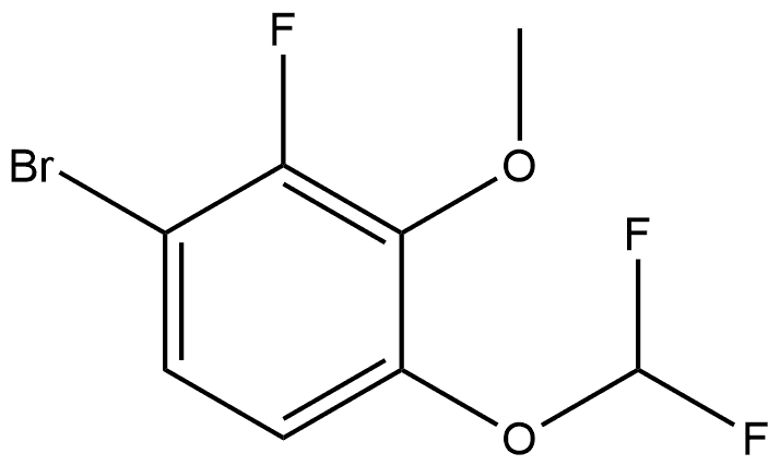 1-Bromo-4-(difluoromethoxy)-2-fluoro-3-methoxybenzene Structure