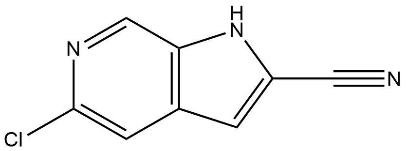 5-chloro-1H-pyrrolo[2,3-c]pyridine-2-carbonitrile Structure