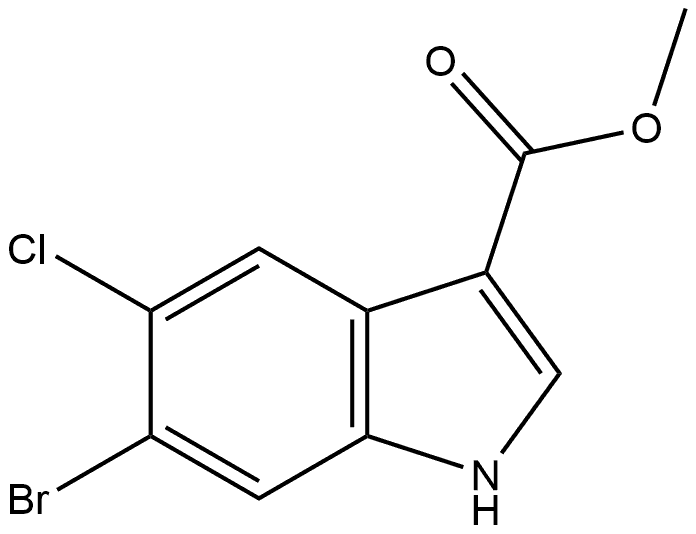 Methyl 6-bromo-5-chloro-1H-indole-3-carboxylate Structure