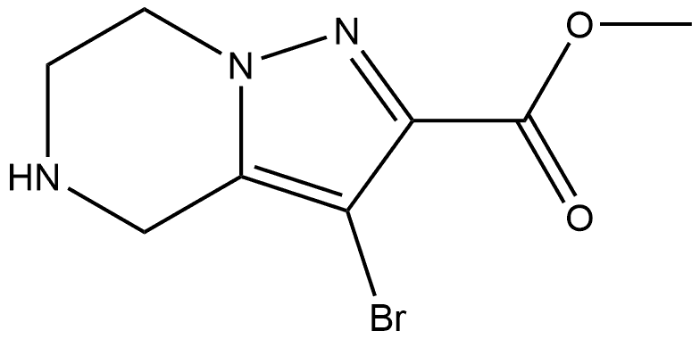 methyl 3-bromo-4H,5H,6H,7H-pyrazolo[1,5-a]pyrazine-2-carboxylate Structure