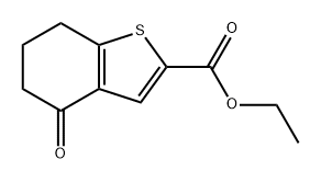 Benzo[b]thiophene-2-carboxylic acid, 4,5,6,7-tetrahydro-4-oxo-, ethyl ester 구조식 이미지
