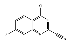 7-bromo-4-chloroquinazoline-2-carbonitrile Structure