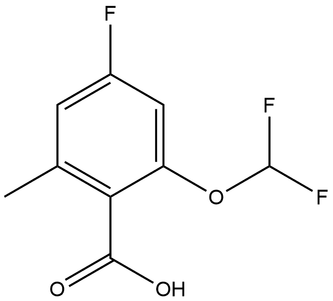 2-(Difluoromethoxy)-4-fluoro-6-methylbenzoic acid Structure