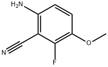 Benzonitrile, 6-amino-2-fluoro-3-methoxy- Structure