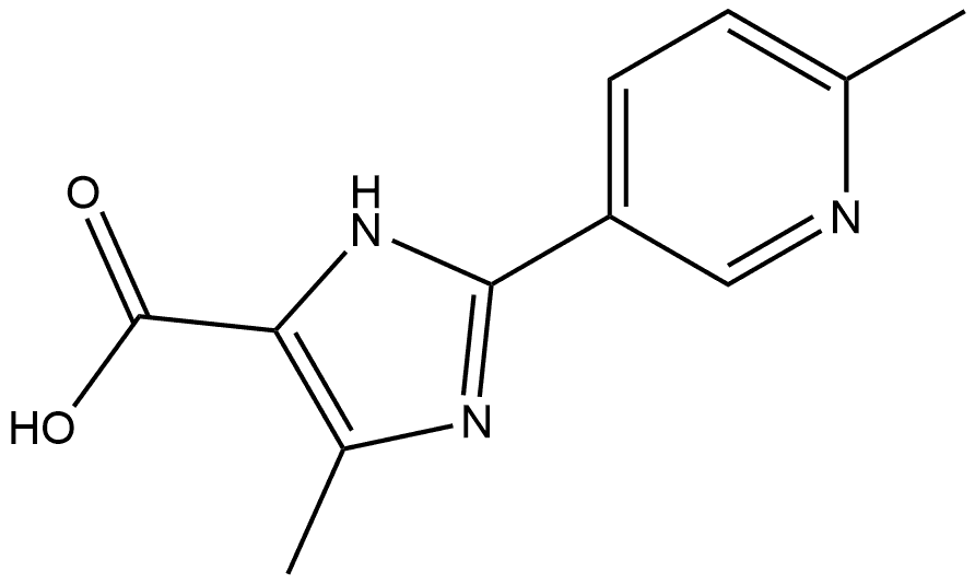 5-Methyl-2-(6-methyl-3-pyridyl)-1H-imidazole-4-carboxylic Acid Structure