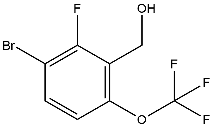 3-Bromo-2-fluoro-6-(trifluoromethoxy)benzenemethanol Structure