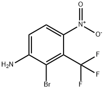 Benzenamine, 2-bromo-4-nitro-3-(trifluoromethyl)- 구조식 이미지