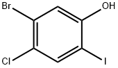 Phenol, 5-bromo-4-chloro-2-iodo- Structure