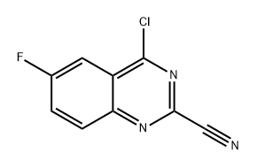 4-chloro-6-fluoroquinazoline-2-carbonitrile Structure