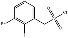 Benzenemethanesulfonyl chloride, 3-bromo-2-iodo- 구조식 이미지