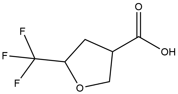 Tetrahydro-5-(trifluoromethyl)-3-furancarboxylic acid 구조식 이미지