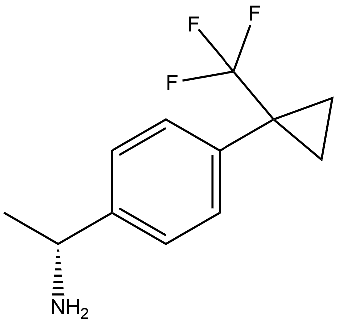 (R)-1-(4-(1-(trifluoromethyl)cyclopropyl)phenyl)ethan-1-amine Structure