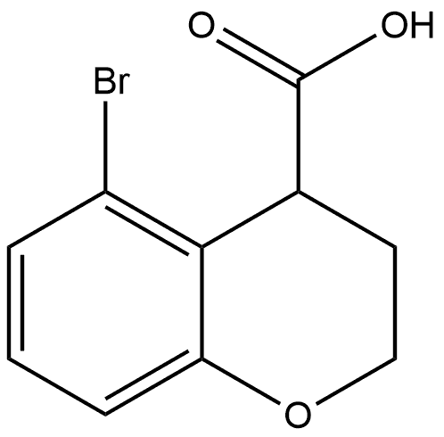 5-Bromo-3,4-dihydro-2H-1-benzopyran-4-carboxylic acid Structure